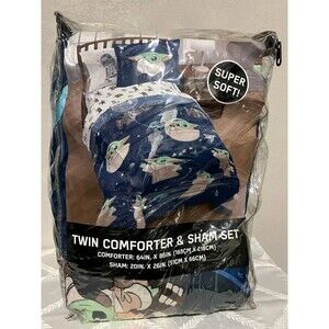 Star Wars Mandalorian Twin Comforter and Sham Set